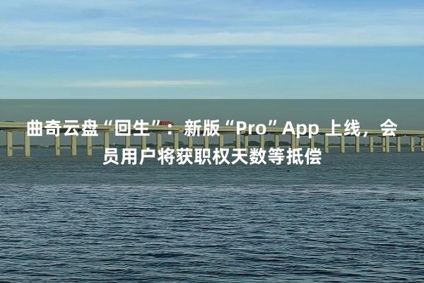 曲奇云盘“回生”：新版“Pro”App 上线，会员用户将获职权天数等抵偿